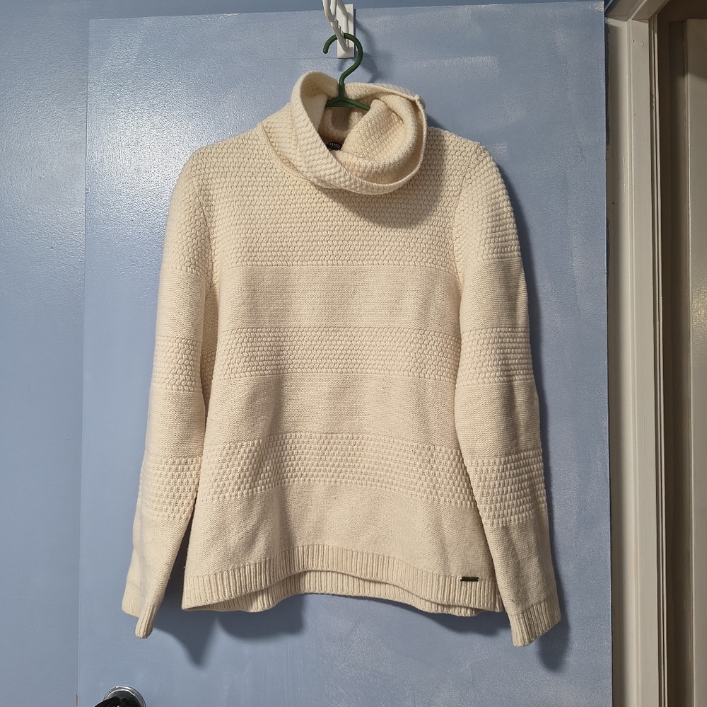 SAINT JAMES Cream Merino Wool Sweater M
